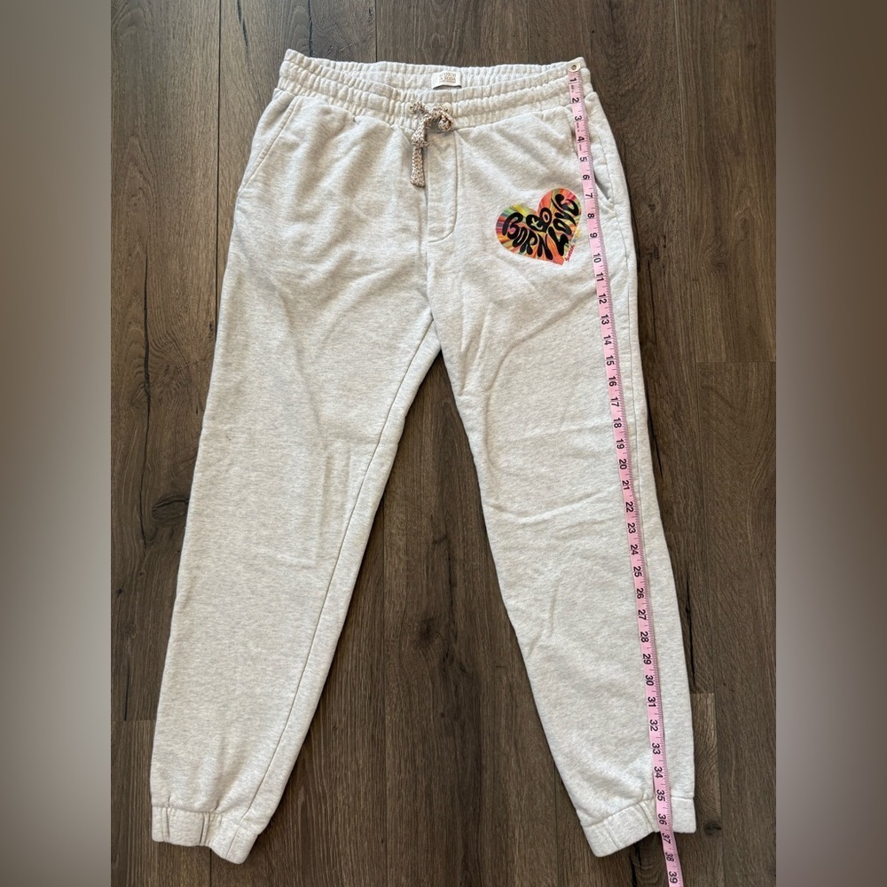Scotch & Soda Born to Love unisex Joggers Sweat Pants Gray/Cream size Medium - Picture 6 of 13